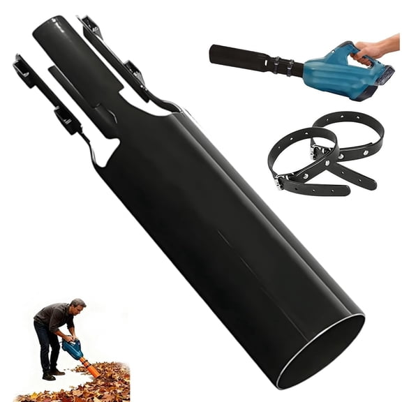 1Pc Leaf Blower Air Booster Nozzle Attachment, Universal Airflow Accelerator for Yard Cleanup, Easy to Install (Black)