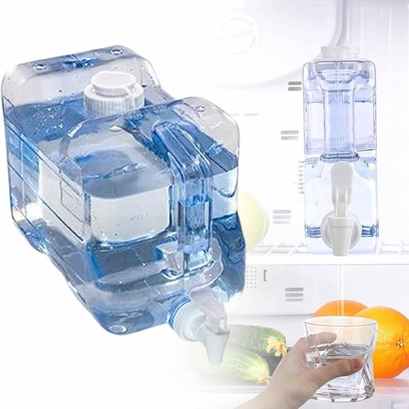 1Pc No Leakage Water Containers Water Jug With Faucet,Plastic Leak-Proof Water Dispenser,Water Storage Water Tank With Lid And Handle For Emergency Hiking,Convenient Handle for Easy Pouring,Clear