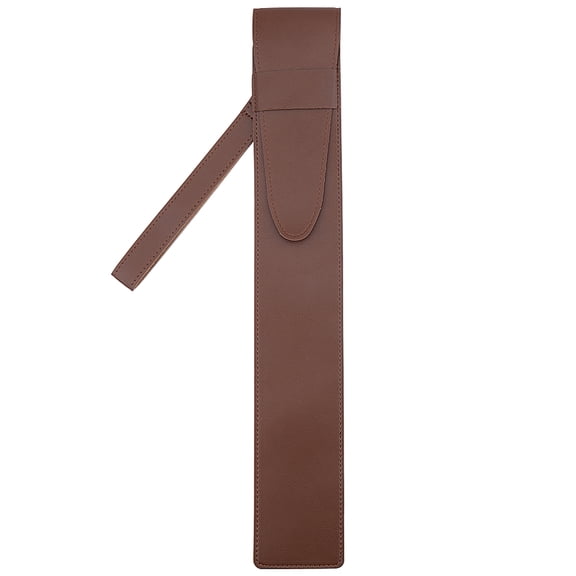 1Pc Leather Drumstick Storage Case Coconut Brown 425x66x7mm