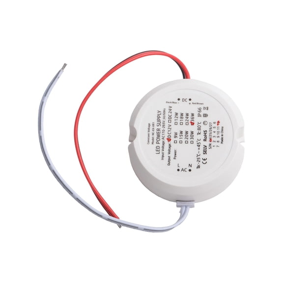 1Pc Led Transformer 12V/24V 36W Ip66 Mini Ring Led Constant Voltage Power Supply 100-265V Ac To 12V/24V Dc Switching