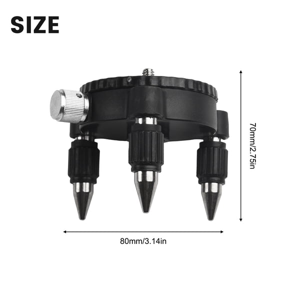 1Pc Level Meter Base Adapter 360-Degree Rotation Base Tripod Bracket 1/4 Inch Interface Level Meter Connect For Line Lase Level Fangkenuo