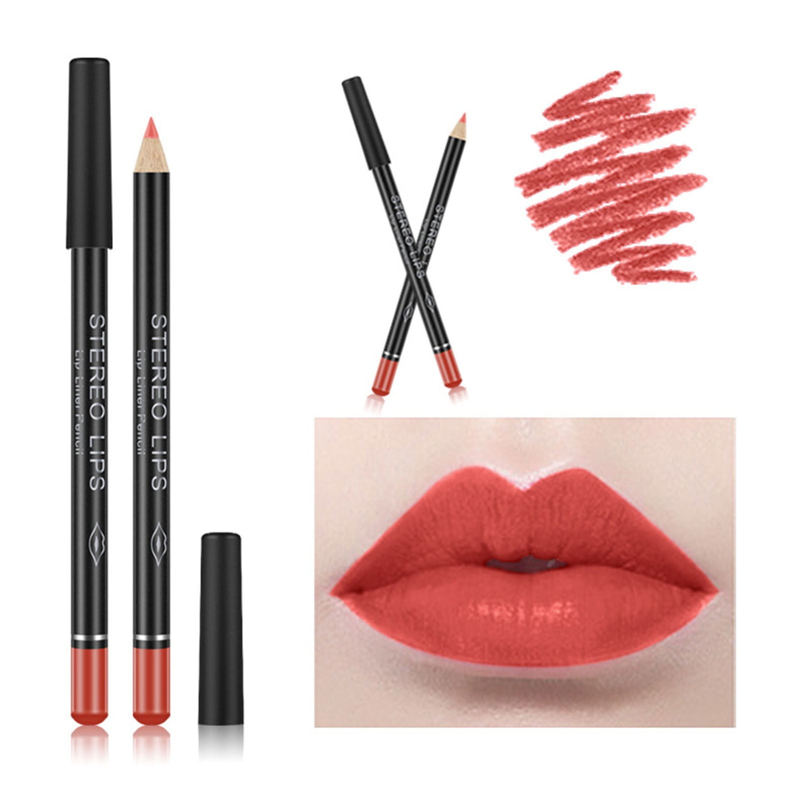 1Pc Lipliner, Lip Gift Lipliner Set Color Fashion Waterproof Lip 12 Pen for Women Liner Lipstick