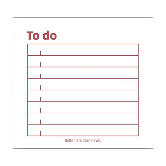 1Pc To Do List Sticky Notes, 3x3 Lined Memo Pad Checklist Notepad for Daily Schedule, Self-Stick Daily Task Reminder Pad with Checklist Box, To-Do Brown
