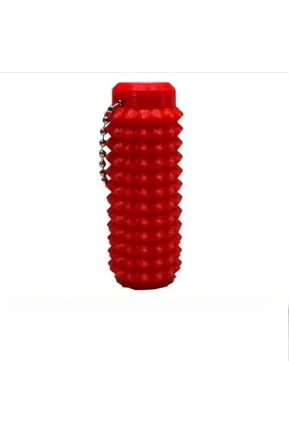 1Pc Little Ouchies Fidget, Pocket Mini Fidget Toy, Spiky Grippie Stim Keychain, Venting Key Pendant for Anxiety Relief Positive Pain Fidget (RED)