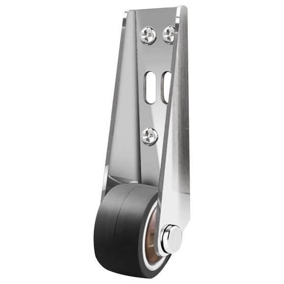 1Pc Low Profile Caster, Rubber Low Profile Caster Wheels, Non-Slip Side Mount Caster Wheels for Room Door, Cabinet,Storage Box, Underbed Drawer, Bookcase, with 4 Screws, 1 Inch,Silver