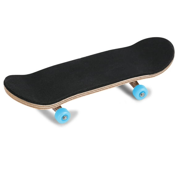 1Pc Maple Wooden Alloy Fingerboard Finger Skateboard With Box Reduce Pressure s Light Blue