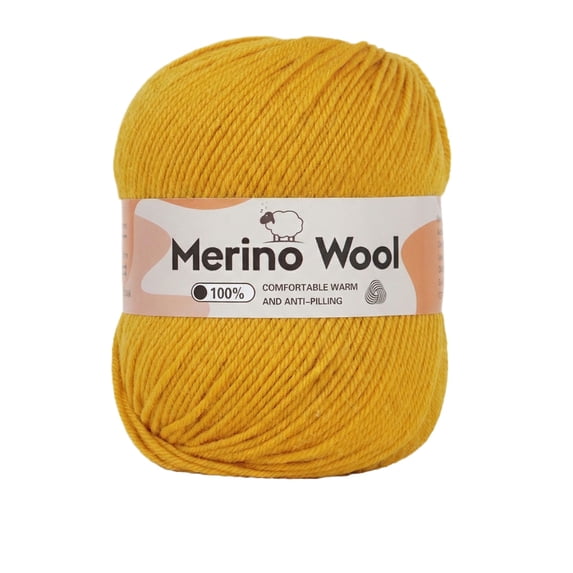 1Pc Merino Wool Yarn, Hand Knitting Crochet Yarn For Diy Crafts, Scarves Hats Socks, Soft Warm Yarn For Beginners & Experts