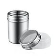 thumbnail image 1 of 1Pc Metal Powder Sugar Shaker Duster with Lid,Fine Mesh Shaker Powder Cans for baking soda Cinnamon Cocoa Cornstarch Coffee Flour ect,Metal Mesh Shaker,Icing Sugar Powder Shaker with Lid,Silver, 1 of 7