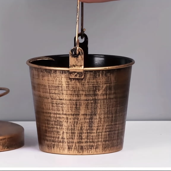 1Pc Metal Retro Ashtray, Household Large Ashtray, Personalized Trend Creative Decorations, Anti-fly Ash, Home Living Room Office Decoration, Lover Gifts