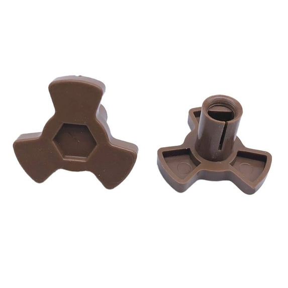 1Pc Microwave Turntable Coupler,Microwave Oven Replacement Parts Spinner Roller Guide Support,Accessories for Microwave Glass Turntable,Tray Drive Coupling (Shaft Length - 0.59inch)(Brown,2x2x0.62")