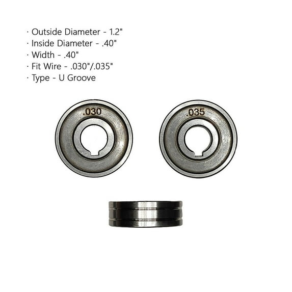 1Pc Mig / Mag Drive Roll .023 .030 .035 .045 Godet Wheel Knurled V U Groove Wire Feed For Mig Welder Machine Soldering Part