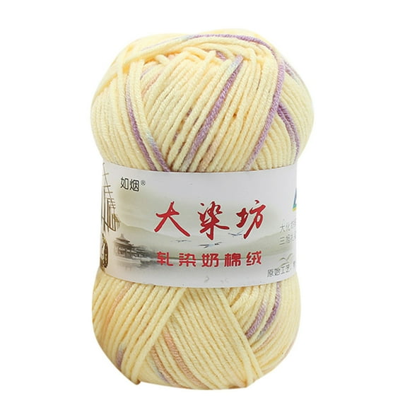 1Pc Milk Cotton Yarn Clearance! 1Pc 50G Chunky Colorful Hand Knitting Milk Cotton Crochet Knitwear Wool H Diy Knitting Diy