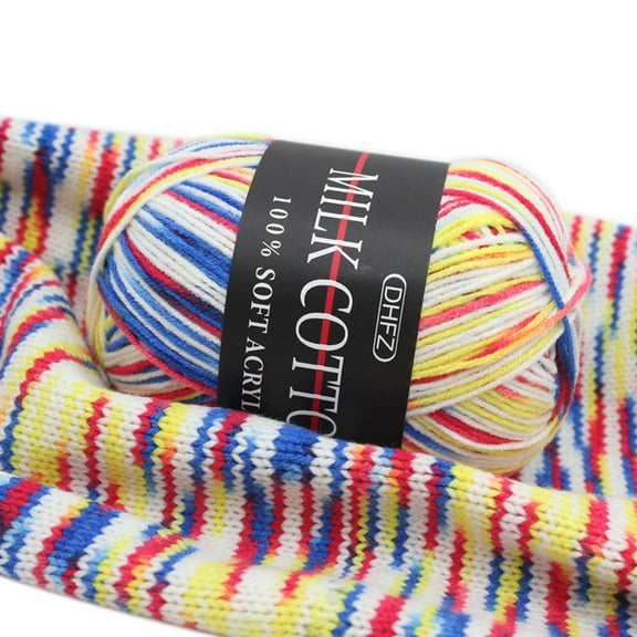 1Pc Milk Cotton Yarn Colorful Hand Knitting 50G Knitting Crochet Milk Soft Cotton Wool Yarn A Diy Knitting Diy