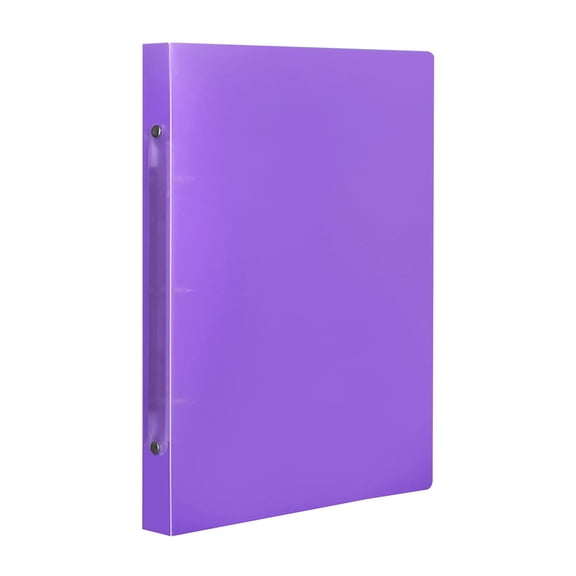 1Pc Mini 3 Ring Binder Cover, 9"x6.9" Translucent PVC Loose Leaf Notebook Shell, Purple