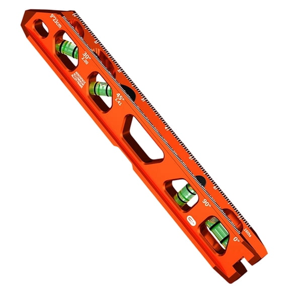 1Pc Mini High- Scale Level Ruler, Magnetic Pipeline Leveling & Measuring Tool 9inch