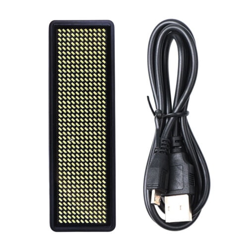 1Pc Mini LED Digital Programmable Rechargeable Scrolling Name Message Tag Sign