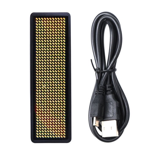 1Pc Mini LED Digital Programmable Rechargeable Scrolling Name Message Tag Sign