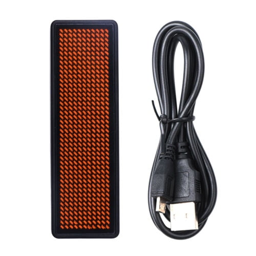 1Pc Mini LED Digital Programmable Rechargeable Scrolling Name Message Tag Sign