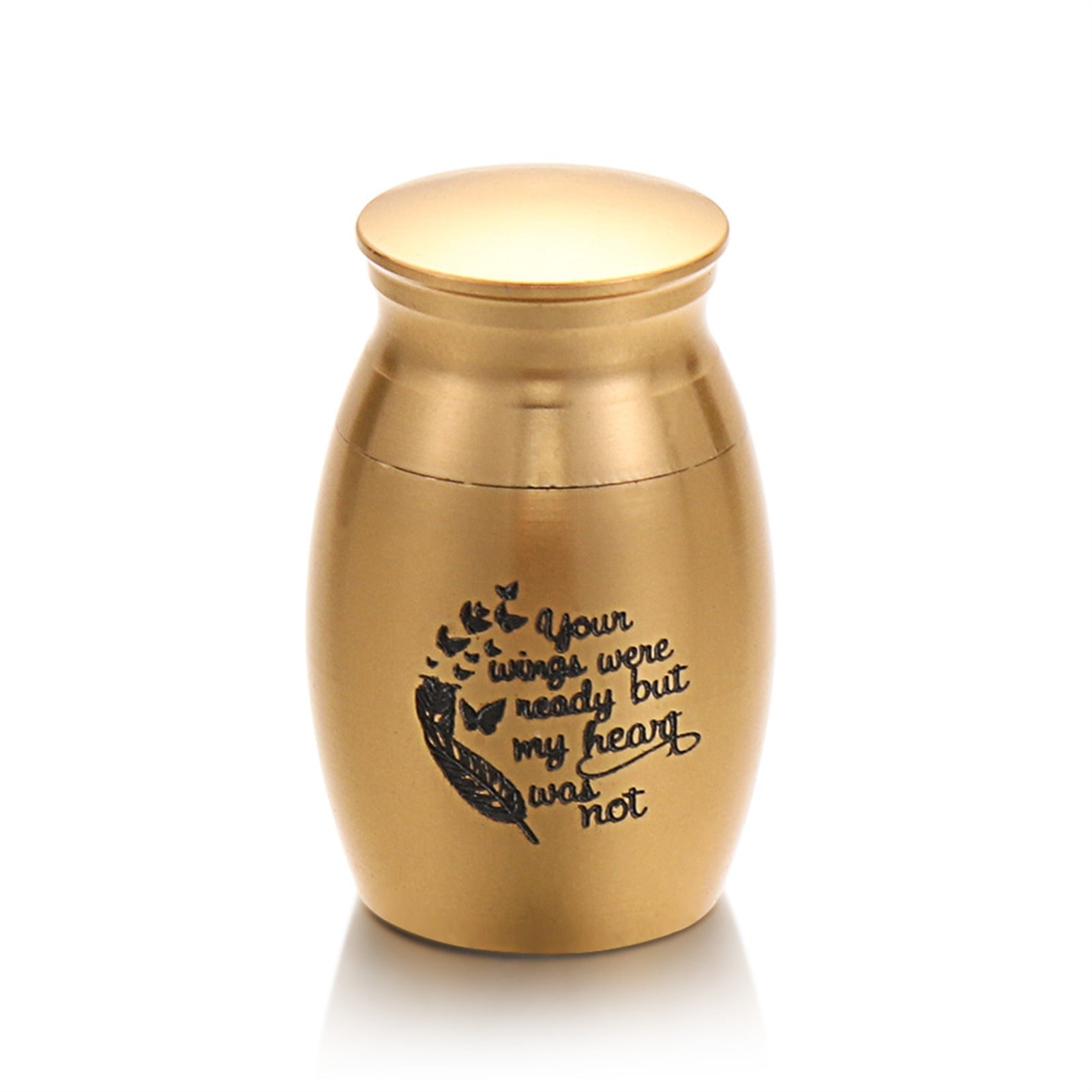 1Pc Mini Memorial Urn Aluminum Alloy Threaded Lid Pet Cremation Urns Beloved Pet Keepsake Funeral Urn