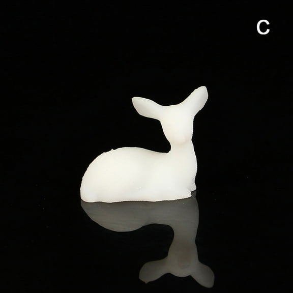 1Pc Mini Resin Crystal Deer Christmas Forest Elk White Dessert Table Decor Merry Christmas Decor For Home Kids New Year Gift