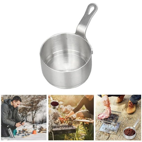 1Pc Mini Saucepan Butter Milk Cheese Melting Pot Pan Small Heating Pot Cookware with Handle for Home Kitchen Restaurant,Stainless Steel Measuring Cups,Coffee Measurer,Kitchen Gadgets for Cooking