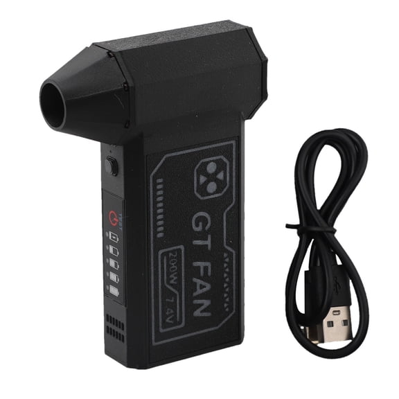 1Pc Mini Turbo Blower 3 Speed Adjustable Turbine Electric Fan 140000Rpm With Battery Power Display Snow Blower For Car Cleaning