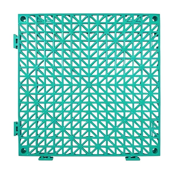 1Pc Modular Interlocking Cushion 11.8X11.8In, Garage Floor Tiles, Non-Slip Splicing Floor Tiles for Drain, Deck, Pool, Outdoor/Indoor (Green)