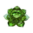 thumbnail image 1 of 1Pc Multicolored Glass Butter Base Lotus Leaf Candle Holder - 8 Colors Crystal Glass Lotu Flower Candle Tea Light Holder Buddhist Candlestick, 1 of 3