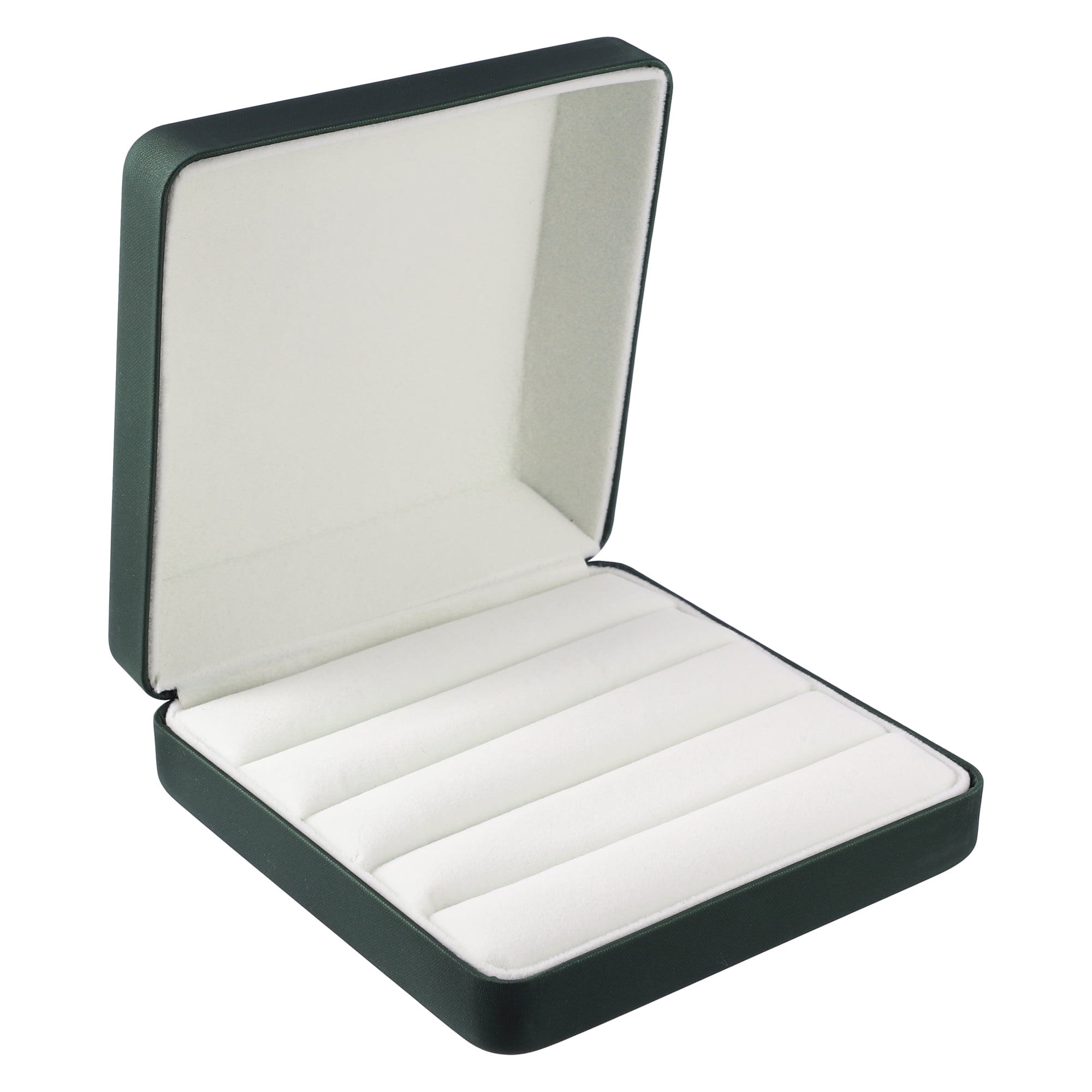 1Pc Multiple Ring Box Jewelry Display Stand Ring Organizer Case Velvet ...