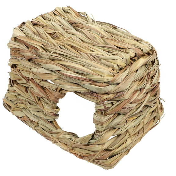1Pc Natural Straw Hamster Nest Hideout Breathable Small Pet Home Decor