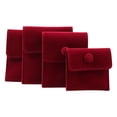 thumbnail image 1 of Jewelry Packaging Bag Snap Fastener Superior Soft Velvet Gift Bracelet Bag Necklace Earrings Ring Storage Pouch Customized Logo Burgundy XL 10X10cm, 1 of 6
