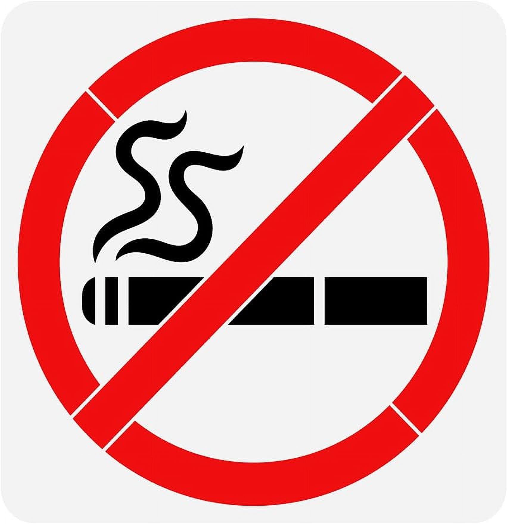 cigarette stencil 1Pc No Smoking Reusable Drawing Template Stencil 11.8x11.8inch for Wood  Wall Door Painting