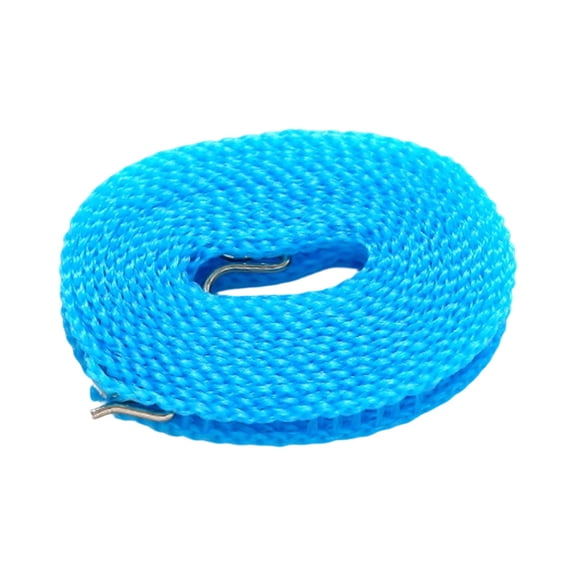 1Pc Non-Slip Outdoor Clothes Washing Line Rope,16.4 ft Windproof Anti-Sag Laundry Drying Cord, Portable Punch-Free Travel Garment Clothesline Strap for Balcony Backyard Indoor Outdoor Laundry Use