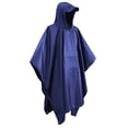thumbnail image 1 of 1Pc Outdoor 3 In 1 Raincoat,Polyester Cape Raincoat For Travel Hiking Climbing Fishing,Unisex Hooded Rain Poncho for Adults,Waterproof Lightweight Rain Coat,Reusable Outdoor Rain Jacket,Blue, 1 of 8