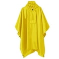 thumbnail image 1 of 1Pc Outdoor 3 In 1 Raincoat,Polyester Cape Raincoat For Travel Hiking Climbing Fishing,Unisex Hooded Rain Poncho for Adults,Waterproof Lightweight Rain Coat,Reusable Outdoor Rain Jacket,Yellow, 1 of 8