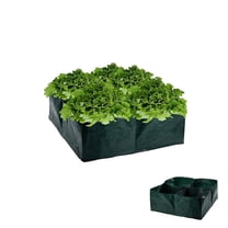 1Pc Outdoor Grow Bag,QZS Heavy Duty Square Plant Grow Bag for Potato,23.6x23.6In Large Raised Planting Bed for Vegetable,Fruits