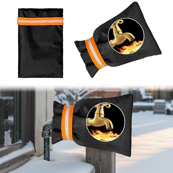 1Pc Outdoor Insulated Faucet Cover,Thicken Waterproof Outside Garden Faucet Socks,Reusable Faucet Insulation Cover for Winter Outside Freeze Protection Hose Spigot Socks Waterproof Insulation Wrap