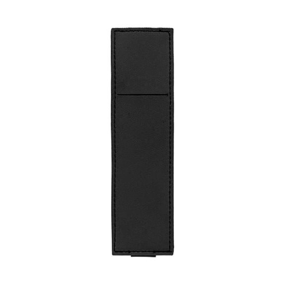 1Pc PU Leather Adjustable Elastic Pen Holder, Minimalist Notebook Pen Sleeve, Elastic Book Band Pen Pouch Planner Pencil Holder Strap for Planners, Binders, Bible Notebooks, Black, 7.08"×1.77"