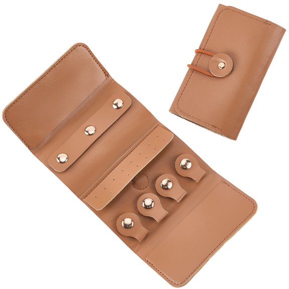 1Pc PU Leather Jewelry Rolls for Rings Necklaces Earrings Bracelets Peru 10.1x6x2.2cm