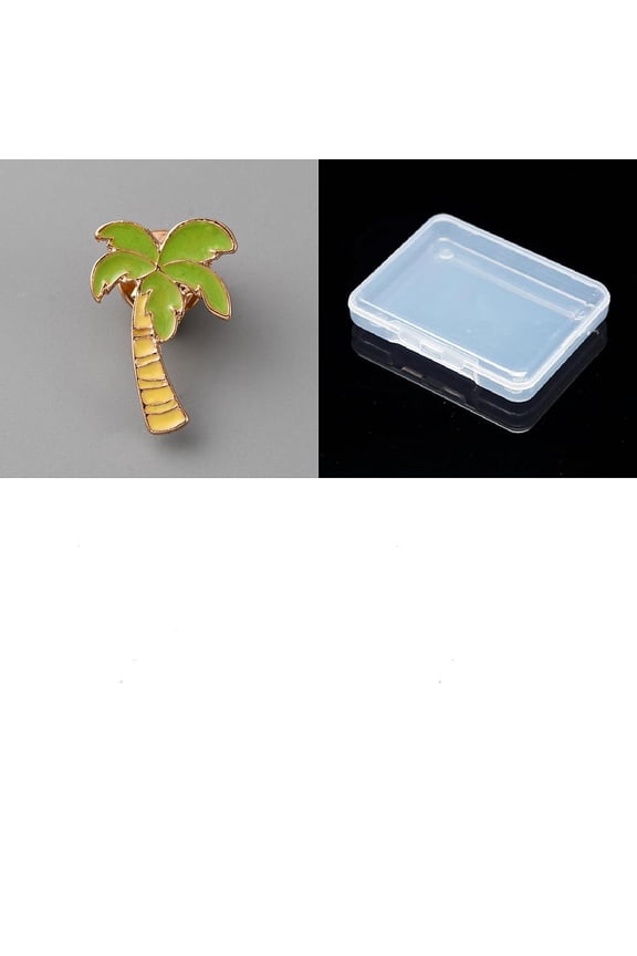 1Pc Palm Tree Cactus Lemon Lapel Pins Alloy Lapel Pin Backs for Women Skirts Scarf Bags Hats Clothes Yellow