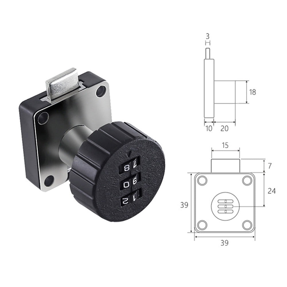 1Pc Password Locking Hasp And Staple With Code Padlock Garage Lock For ...
