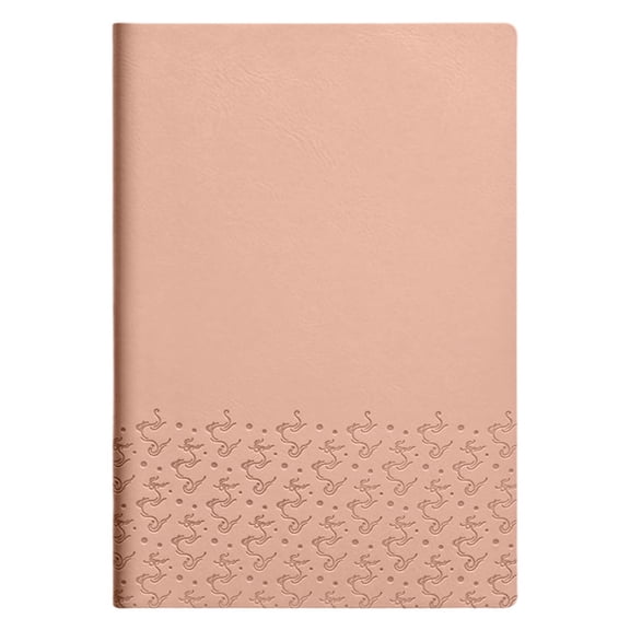 1Pc Peach Pink Aesthetic Journal Notebook, Morandi Pastel Tone PU Leather Writing Book, A5 Compact Lined Notepad
