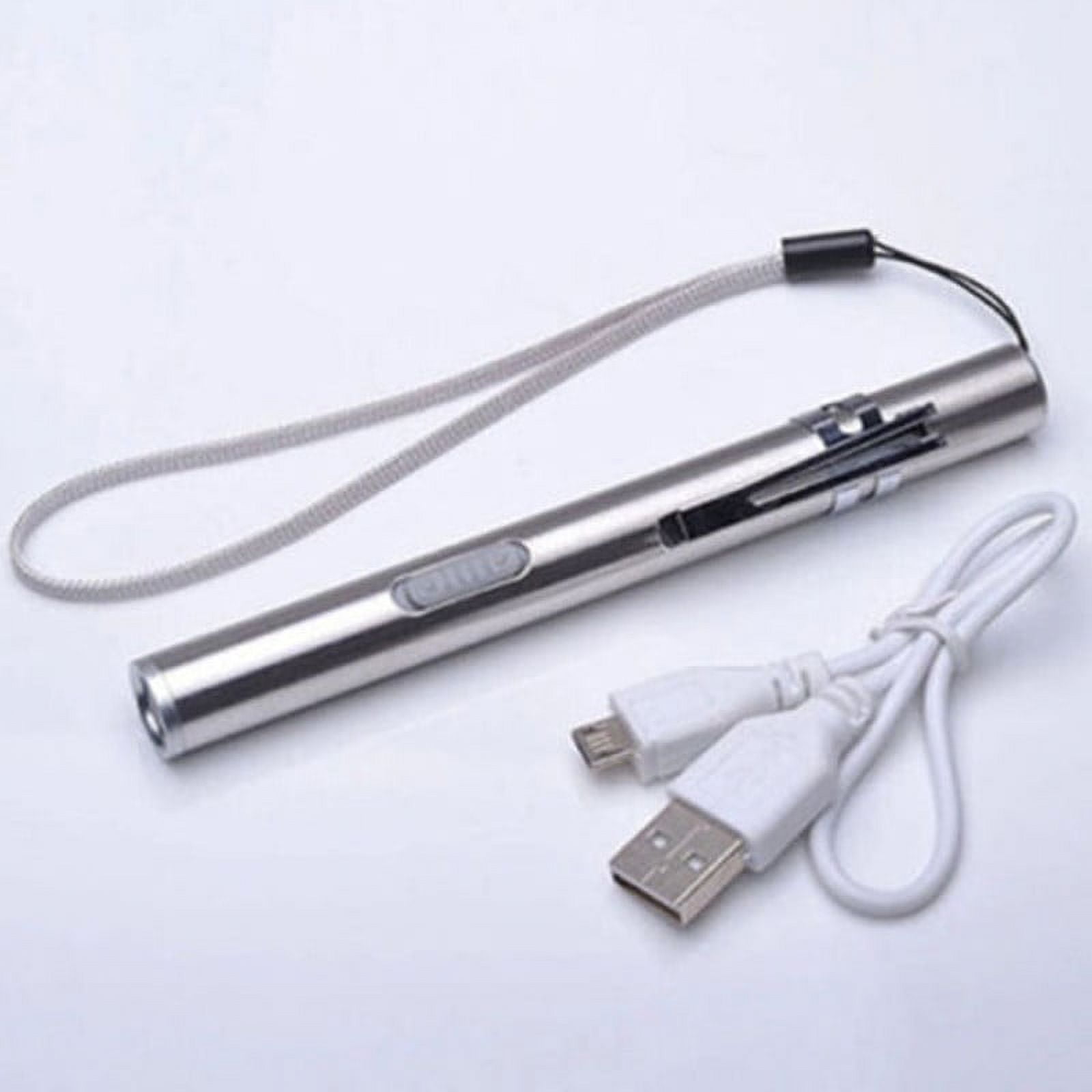 1Pc Pen Light Flashlight with USB Cable 45 lm Rechargeable Small Bright Penlight LED Pen Flashlight Pocket Flashlight for Camping Outdoor Work Repair