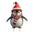 thumbnail image 1 of 1Pc Penguin Christmas Yard Signs 11.8 Inch Farmhouse Christmas Yard Stakes Outdoor Decorative Large Penguin Xmas Decorations Signs for Farm Garden, 1 of 6