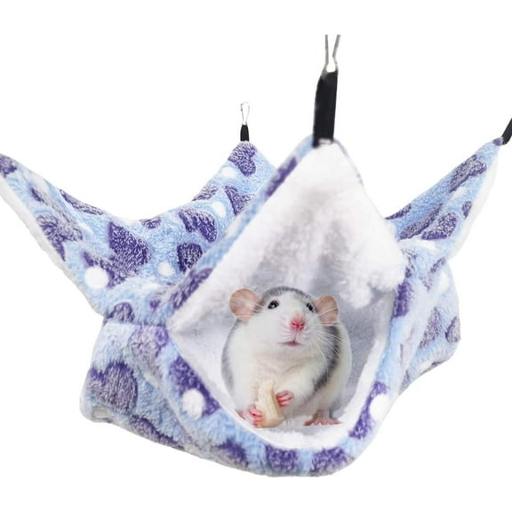 1Pc Pet Hammock, Rat Guinea Pig Hammock for Ferret, Sugar Glider, Rat Chinchilla Hamster Small Animals, 7.8X7.8inch/12X12inch