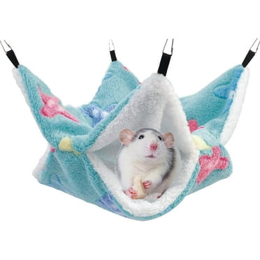 1Pc Pet Hammock, Rat Guinea Pig Hammock for Ferret, Sugar Glider, Rat Chinchilla Hamster Small Animals, 7.8X7.8inch/12X12inch