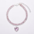 thumbnail image 1 of 1Pc Pet Necklace, High - Quality Dog Cat Collar With Love Crystal & Rhinestone, Pink Size L - 1Pcdescription Elevate Your Pet's Style With This Charming 1Pc Pet Necklace. Crafted, 1 of 3