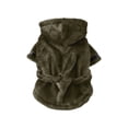 thumbnail image 1 of 1Pc Pet Robe, Grey Coral Fleece Warm & Absorbent, Dog Cat Bath Towel Robe, Military Green M, 1 of 4
