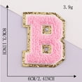 thumbnail image 1 of 1Pc Pink Alphabet A to Z Patches, Iron on Sew on Letters for Clothing, Hats, Shoes, Backpacks, Handbags, Jeans, Jackets etc., 1 of 2