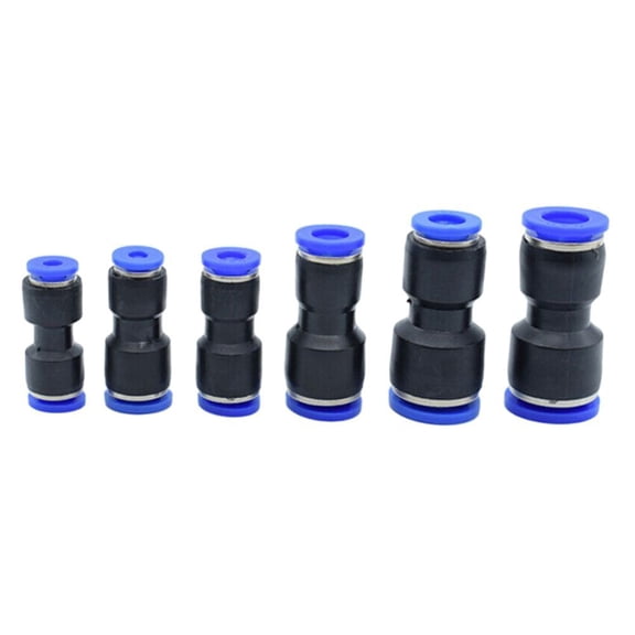 1Pc Pipe Fittings Reducer Straight Push-In Fittings Pneumatic Line Tube Hose Connector 4Mm To 16Mm Valve Parts Home Improvement 6Mm-4Mm Smile Home